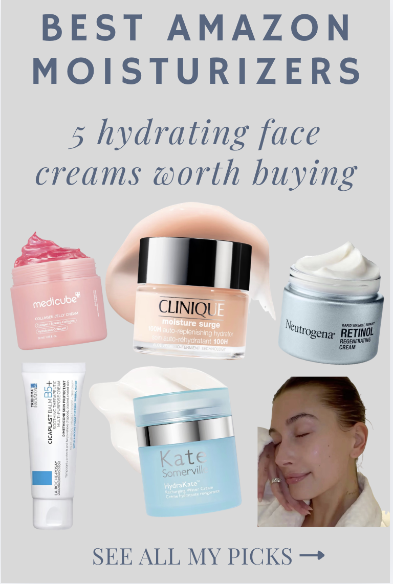 A lineup of glowy moisturizers and creams